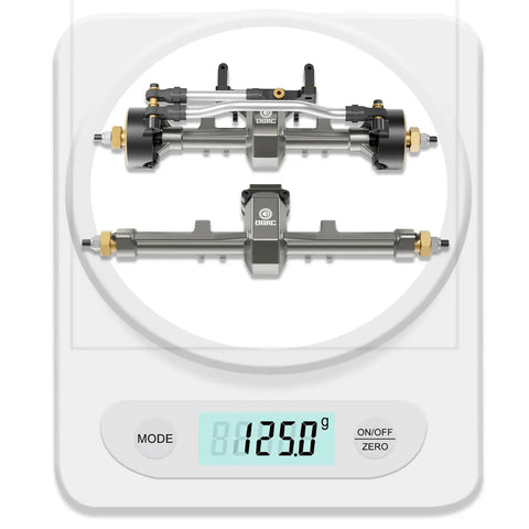 1/24 Scale Beefed-Up Extended Axle Set With 5mm Gain, 50 Degree Steering, Brass Knuckles, Truss, Servo Mount on scale