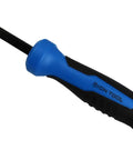 Handle of Pry Bar Set Four Piece Eight To Twenty Four Inch With Hammer Top Heavy Duty Prying Tools Non Slip Blue Grip