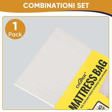 Packaging of King and Cal King Mattress Bag for Moving and Storage, Heavy Duty Waterproof Plastic Mattress Cover for Maximum Protection, 1 Pack