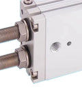 Built Tough Rotary Cylinder With Slick Pneumatic Actuator For Smooth Heavy Duty Workflows And Reliable High Torque Shaft Rotation close-up of dual connection ports