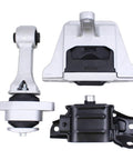 Hyundai Elantra Front Engine Mount Transmission Mount And Torque Arm Strut Replacement Kit For Automatic Trans 2017 2018 2019 2020 Quick Install Direct Fit For Smooth Ride And Reduced Vibration Control, four mounts on white background