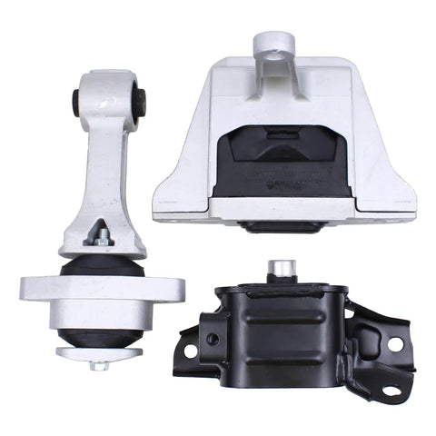 Hyundai Elantra Front Engine Mount Transmission Mount And Torque Arm Strut Replacement Kit For Automatic Trans 2017 2018 2019 2020 Quick Install Direct Fit For Smooth Ride And Reduced Vibration Control, four mounts on white background