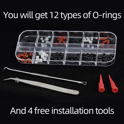 144 Piece O Ring Set In 12 Sizes Made From Nitrile NBR Buna N Material Includes Installation Tools And Handy Organizer Case