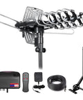 Outdoor TV Antenna With 360 Degree Omni Directional Reception, 150+ Mile Range, 4K Ready HDTV Antenna For Outdoor Or Attic Use