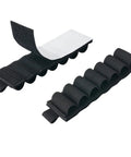 Ten Pack Seven Round Side Saddle Shell Carrier For 12 And 20 Gauge Shotguns With MOLLE Pouch And Hook And Loop Fastener, black nylon