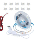 5V DIY LED Strip Light Kit For 3D Printer Projects, 5 Meter Flexible Waterproof Cold White LED Strips with adapter and terminals