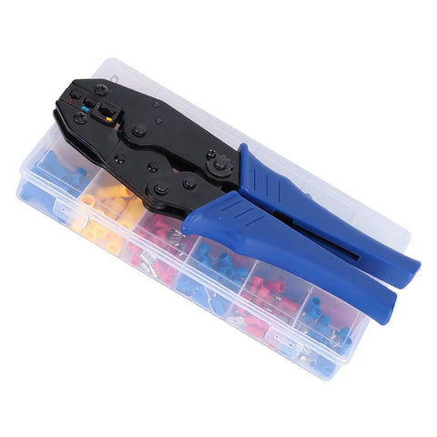 Check Out This Fresh 300 Piece Insulated Wire Connector Terminal Kit Set Featuring Snazzy Tin Plated Heads With Slick Electrical Conductivity And Super Flame Retardant PVC In Three Rad Colors For Safer Flexible Cable Connections And Easy Color. Wire crimping tool with 300 insulated connectors in case