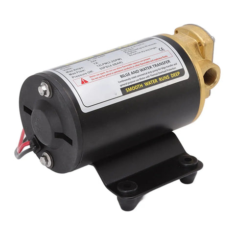 Electric Oil Pump 12 LPM Beefy Brass Gear Motor for Workshop and Auto Repair Transfer Pump 55 PSI for Viscous Liquids Quick Maintenance 24V Industrial Equipment, brass housing