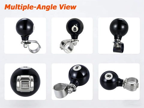 8 Ball Steering Wheel Assist Booster Grip Hand Control Spinner Suicide Knob For Agricultural Tractors Forklifts And Lawn Mowers