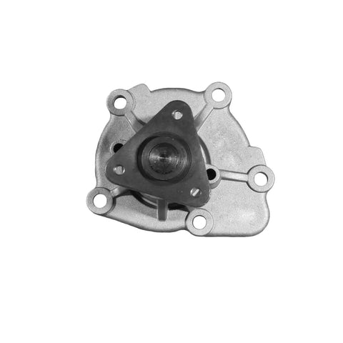 Top view of engine water pump for GM and most non GM vehicles all makes water pump with coated seals for longevity heat treated shaft.