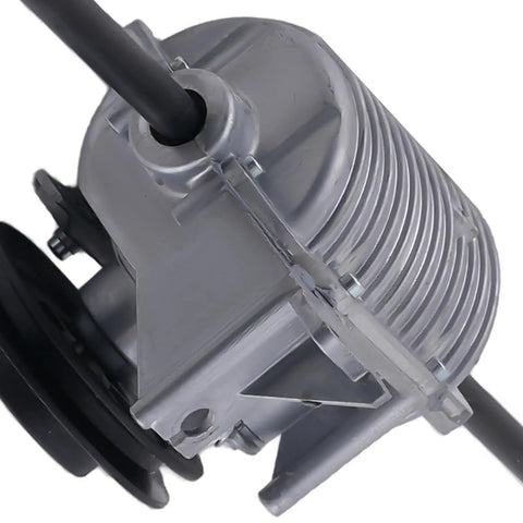 Beefed Up Transmission Assembly For Toro Timemaster 30 Inch Mowers Replacement Replaces 131-9665 120-5211 127-0656 130-2388 130-6670 With Pulley Included Heavy Duty Gearbox Upgrade, gray metal gearbox with pulley