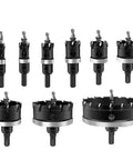 Solid TCT Hole Saw 18.5mm Drill Bits For Cutting Stainless Steel And Iron Plates Alloy Carbide Cobalt High Gear Metalworking Kit, assorted sizes