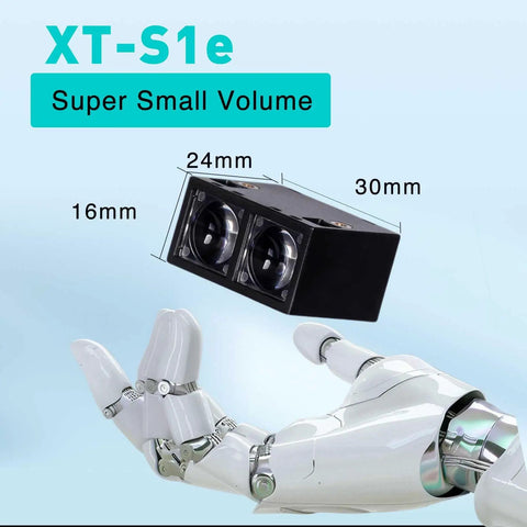 Single Point LiDAR Sensor For Drones And Robots With 0.1 To 14 Meters TOF Range 940 Nm Infrared, compact design next to robotic hand