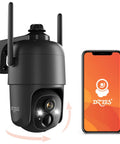 360° PTZ Wireless Security Camera With 2K Battery Power For Outdoor And Indoor Use Color Night Vision Spotlight And Siren
