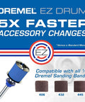 70-Piece Do-It-All Rotary Tool Accessory Set With Storage Kit Featuring EZ Lock And EZ Drum shown with sanding bands