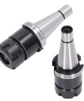 Heavy Duty Er25 Collet Chuck Holder With M12 Screw For Cnc Milling Machine in polished steel and black, showcasing precision design.