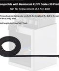 Open 2GT Timing Belt Kit For P1P P1S X1 X1C X1E 1442mm Length Rubber Fiberglass Drive Belt 2 Pieces For Next Level Precision 3D Printer Motion Transmission And Low Noise, 1442mm belt