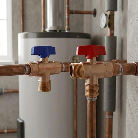 Heavy Gauge 1/2 Inch Brass Angle Stop Valve Built Tough As Nails With A Full Port Design That Maximizes Flow, installed in plumbing.