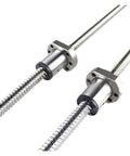 Rock Solid Ball Screw Linear Guide And Slider Rail Shaft For Cnc Lathe Machine Dead Nuts Precise Heavy Duty Linear Motion Kit with steel screw and flange.