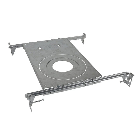 Universal Mounting Bracket Plate Frame With Extendable Hanger Bars For 2 Inch 4 Inch And 6 Inch Recessed Canless Downlights in aluminum