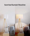 Smart Plug 2 Pack With Quick Setup And Voice Control Works With Alexa And Google Assistant Remote App Control For Home Automation S31 Lite Style showing lamp with sunrise/sunset routine