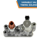 Front view of gray Drop-In VVT Solenoid Replacement For Honda Odyssey 2008-2017 Pilot 2009-2015 Accord 2008-2012 engine