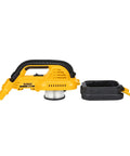 20V Max Cordless Hand Vacuum For Wet And Dry Cleanup, One Half Gallon Tank, Washable Filter, hose and tank visible
