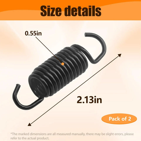 Heavy Duty Gear Extension and Tension Spring Set for Cub Cadet Zero Turn Mowers 51833 dimensions 2.13in x 0.55in