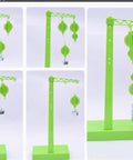 Pendulum Motion Lab Kit with Kinetic and Potential Energy Experiments showing pulley system and balance mechanisms in green frames.