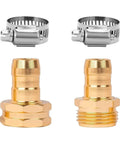 Heavy Duty 4 Pack Aluminum Hose Repair Kit With Clamps For Quick Fix Cracked Garden Hoses, Leaky Water Lines, And Burst Pipes Using Easy Male Female Fitting Connectors That Fit Standard 5/8 In Or 3/4 In Nozzles Perfect For Home Use, aluminum hose connectors and clamps