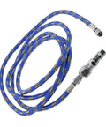 Badass Braided Air Hose Adapter Connector Fitting Fits Spray Gun Tool Kit Flexible PE Material Extension Link 1 8 Meters Length For Air Compressor System Totally Tough Build For Contractors Or Diy Guys Want Pro Flow No Leaks While Painting Walls blue braided hose with metal fittings