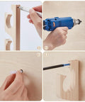 Installation steps for Horizontal Fishing Rod Holders Two Pack For Garage Or Ceiling Mounts In Antique White Bamboo Construction.