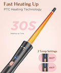 5 In 1 Curling Iron Set With Flat Iron, Triple Barrel Waver, Tapered Wand, And Two Curling Irons 0.35 To 1.25 Inches, Fast Heat With 2 Temperature Settings, Rose Gold Finish