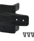 Tough As Nails Gate Stop Bumper For Wood And Vinyl Square Gates Silences Slam Noise with screws, solid black polymer material.