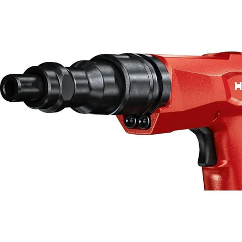 Powder Actuated Fastening Tool For Drywall Tracks And Concrete Pro Grade Compact Fastener Gun With Tight Space Reach close-up