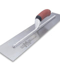 High Carbon Steel Finishing Trowel 4 By 20 Inch Pro Grade Workhorse For Concrete Masonry Drywall With DuraSoft Handle And Lightweight Xtralite Mounting Made In The USA on a white background