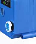 Close-up of Motorized Three Quarters Inch Ball Valve Full Port NSF Certified 304 Stainless Steel with manual function switch visible.