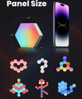 Hexagon LED Wall Lights For Gaming Room Decor 16M Color RGB Mood Lighting With Music Sync App Control Alexa And Google