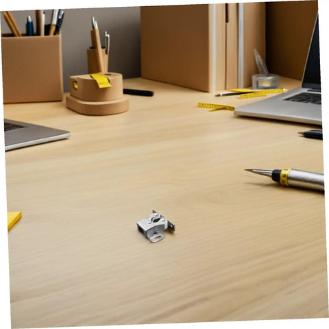 Heavy Duty Stainless Steel Cabinet Door Latch Set With Double Roller Catch Spring Loaded Cabinet Lock on wooden table
