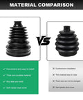 Material comparison of Two Pack CV Joint Boot Kit All In One with silicone and rubber dust covers side by side