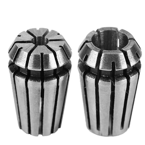 Two Piece Spring Steel CNC Collet Chuck Holder Set For Milling And Machining Includes One Quarter Inch And One Eighth Inch Collet Sizes