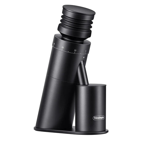 Single Dose Burr Coffee Grinder With Magnetic Dosing Cup Quiet Electric Espresso Grinder For Home Use Compact Anti Static Design 48 mm Conical Burrs