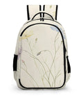 Dope Multi Shade Wildflowers Printed Backpack For Unisex Large Capacity Daypack with durable polyester, front view opens with smooth zipper