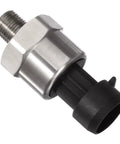 AUTEX 200 PSI stainless steel fuel pressure transducer with black connector; 1/8-27 NPT thread.