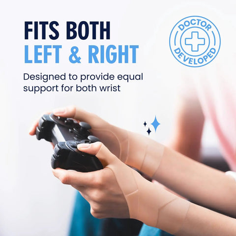 Waterproof Thumb And Wrist Brace For Arthritis Tendonitis Carpal Tunnel And Trigger Thumb With Doctor Developed Spica Splint Fits Left Or Right Hand Medium 4 Pack Pain Relief And Stable Support worn while gaming
