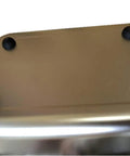 Bottom view of Stainless Steel Basin Tub Rack For Dishwashing And Cleaning, showing rubber feet for stability, rounded rectangle design.