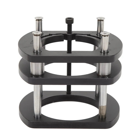 DIY Friendly Router Table Lift With 4 Jaw Clamping Aluminum Alloy Base, Smooth Lifting System For Precise Woodworking, Easy Install For Small Trimming And Fine Detail Routing In Your Shop, 4-jaw aluminum router lift base