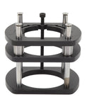 Premium Router Lift System With Smooth Height Adjustment And Durable Aluminum Build for woodworking, featuring dual aluminum clamps.