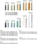 100 Pieces Plastic Drywall Anchors With Screws Kit For Hanging Self Drilling No Prep Install Wall Plug Anchor Set Rust Resistant Yellow Zinc Plated Carbon Steel Screws Durable Heavy Duty Support For Pictures Mirrors Cabinets, assorted sizes