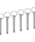 Six Pack Quick Release Pins Three Eighths Inch Diameter Two Point Five Six Inch Usage Length Carbon Steel Hardware Pins